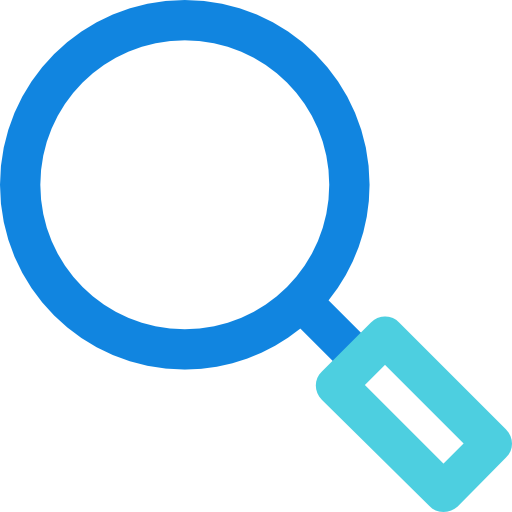 Magnifying glass Kiranshastry Lineal Blue icon