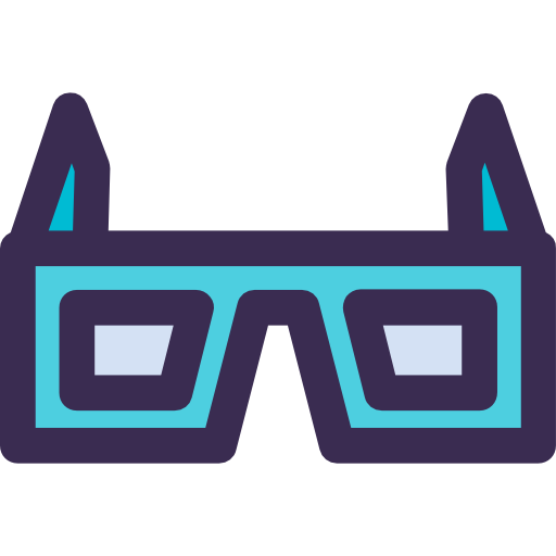 gafas 3d icono gratis