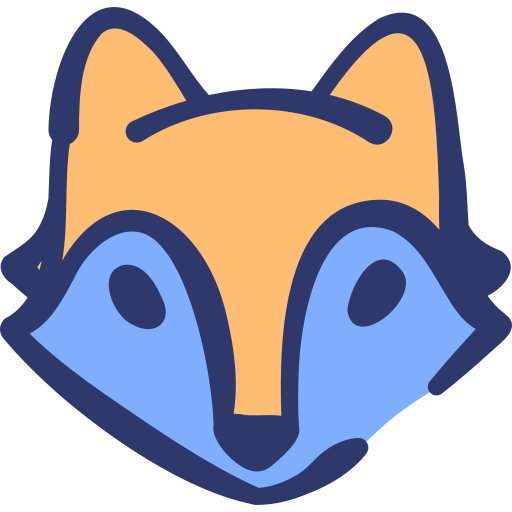 Fox Basic Hand Drawn Lineal Color icon