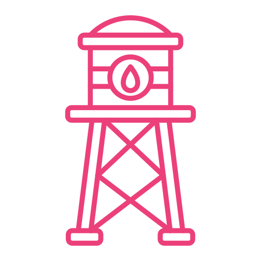 Water Tower Generic Simple Colors Icon 1790