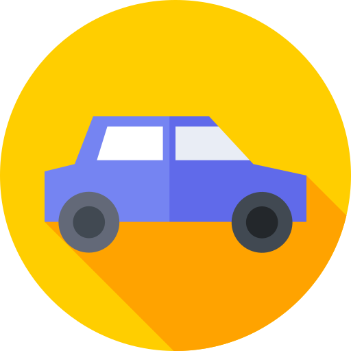 Car Flat Circular Flat icon