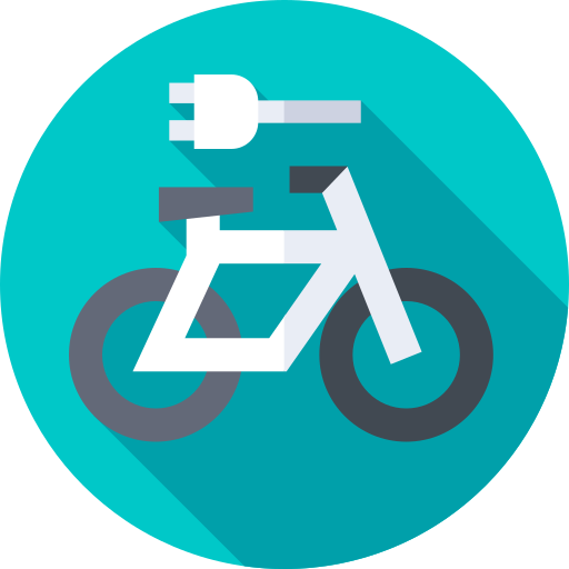 E bike - Free transportation icons
