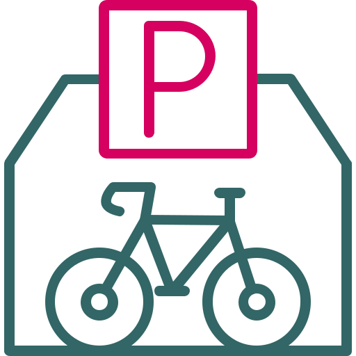 estacionamiento de bicicletas icono gratis