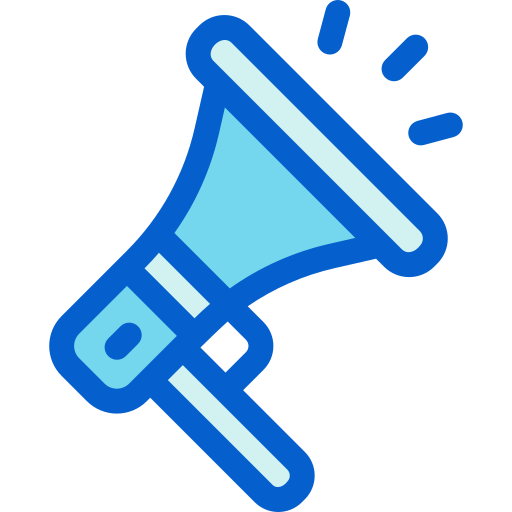 Megaphone Generic Blue icon