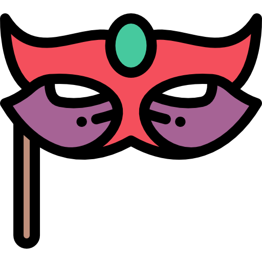 Mask Detailed Rounded Lineal Color Icon