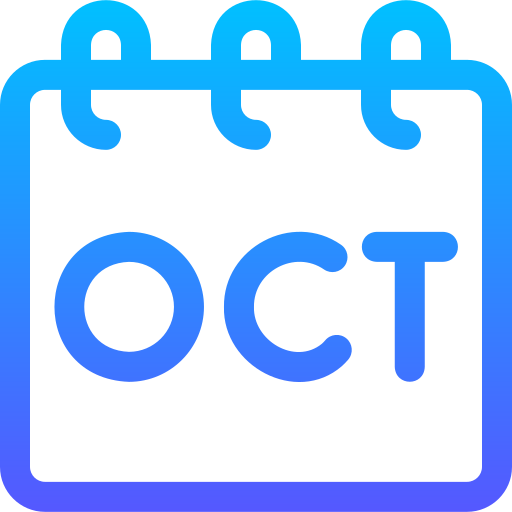 October - Free time and date icons