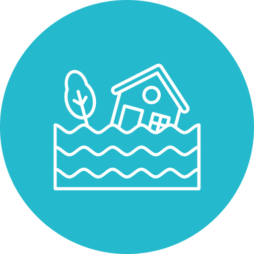 casa inundada grátis ícone