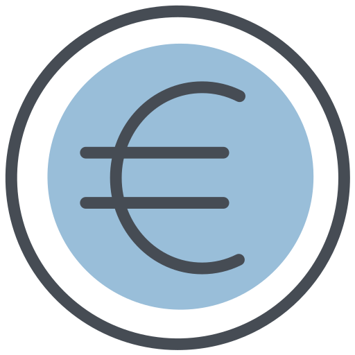 moneda euro icono gratis