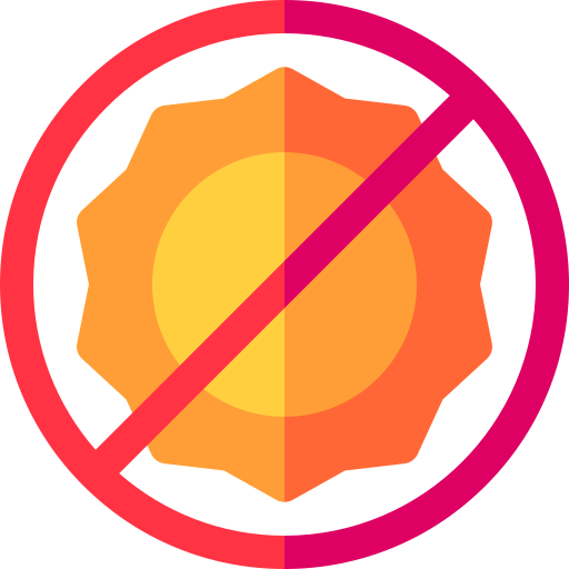 No sun Basic Rounded Flat icon