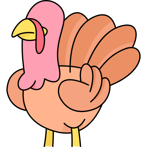 Turkey Generic Thin Outline Color Icon