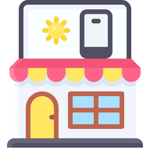 tienda móvil icono gratis