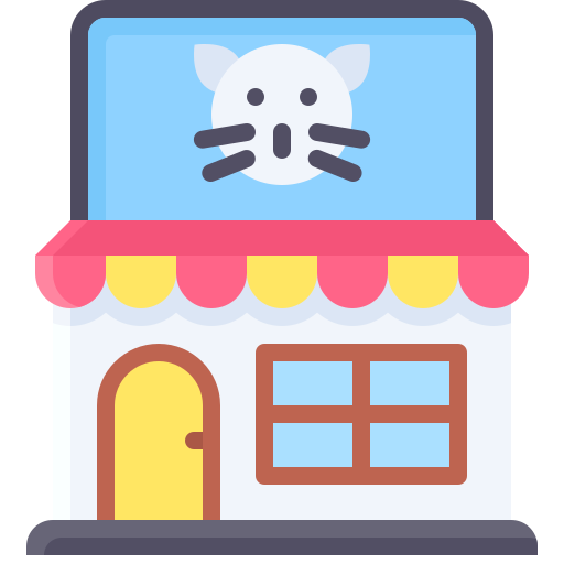 la tienda de animales icono gratis