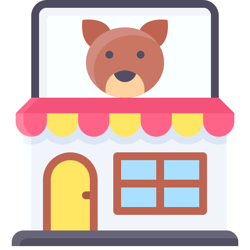 la tienda de animales icono gratis