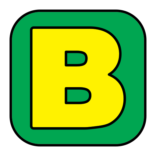 B Green Icon - Alphabet Icons 