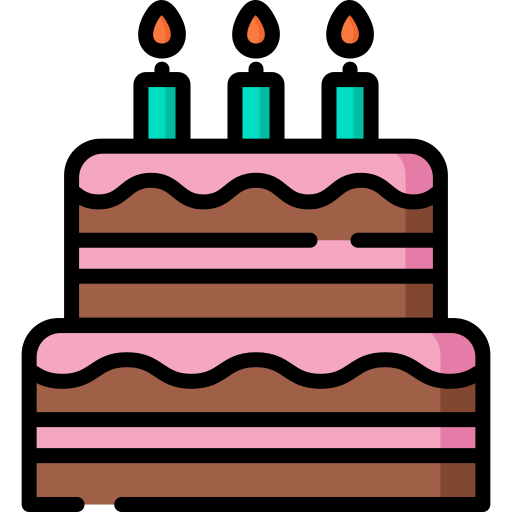 pastel de cumpleaños icono gratis