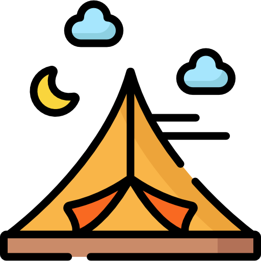 Tent Special Lineal color icon