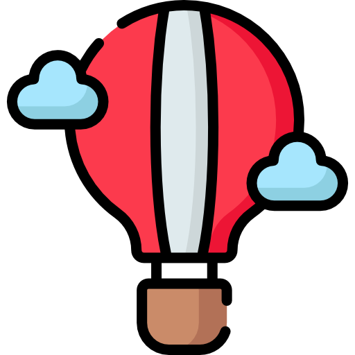 Hot air balloon Special Lineal color icon