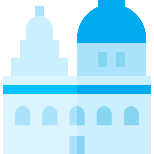 iglesia con cúpula azul icono gratis