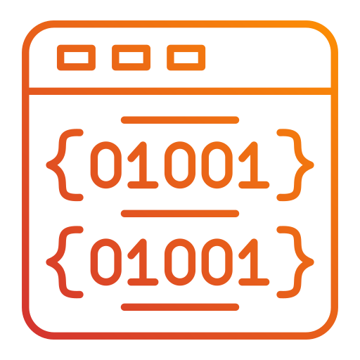 código binario icono gratis