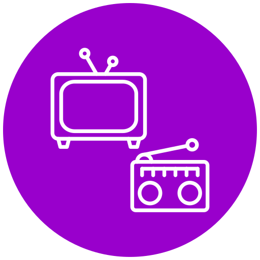 medios de comunicación en masa icono gratis