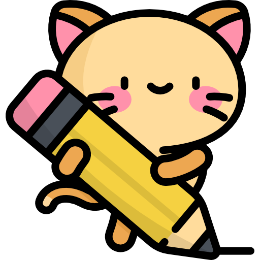 Icon Kawaii, Free Vector Cat Icon, A Lineal Icon Depicting Cartoon