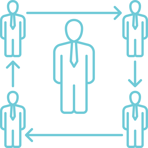 trabajo en equipo icono gratis