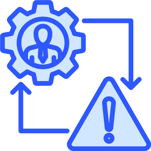 Operational risk Generic Blue icon