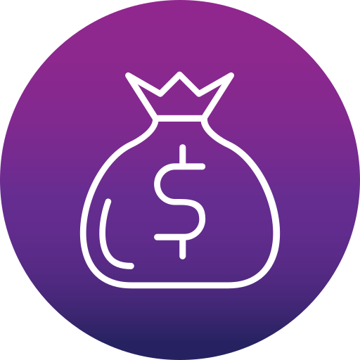 bolsa de dinero icono gratis