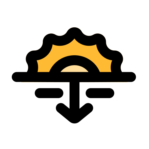 puesta de sol icono gratis