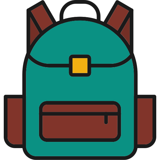 bolsa para la escuela icono gratis