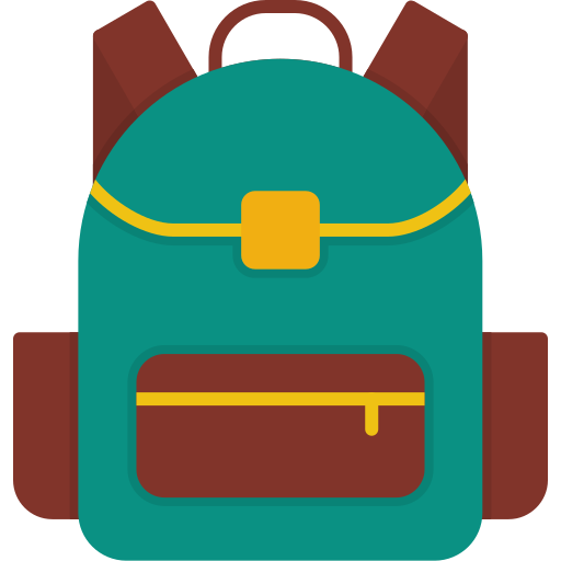 bolsa para la escuela icono gratis