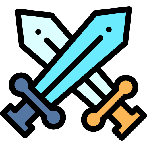 21 Swords Fight Rounded Icons - Free in SVG, PNG, ICO - IconScout