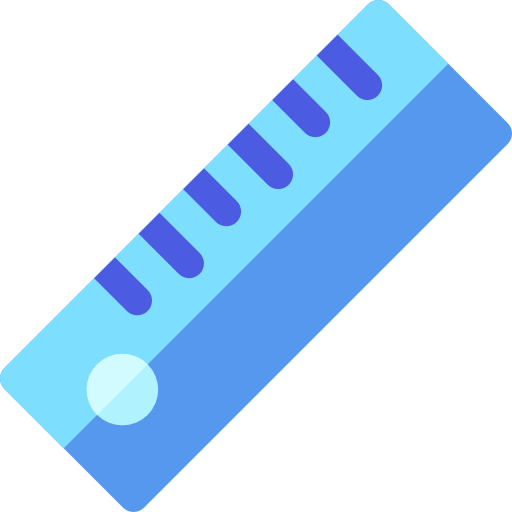 Ruler Basic Rounded Flat Icon