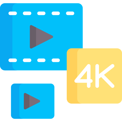 4k Icône gratuit 4k Icône gratuit