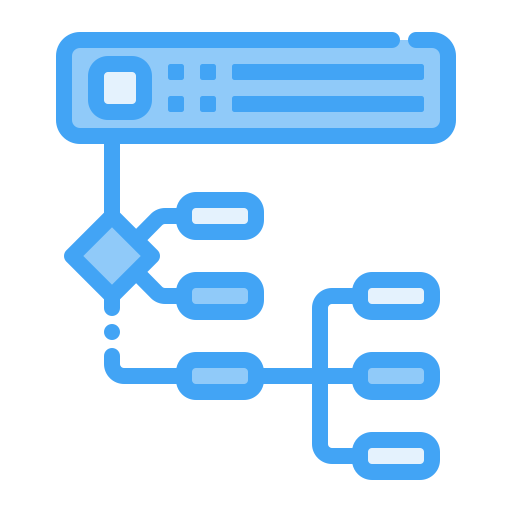 diagrama de flujo icono gratis