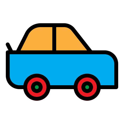 Car Generic Outline Color icon