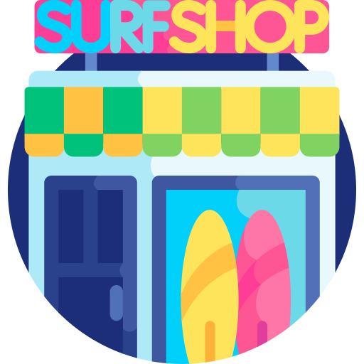 tienda de surf icono gratis