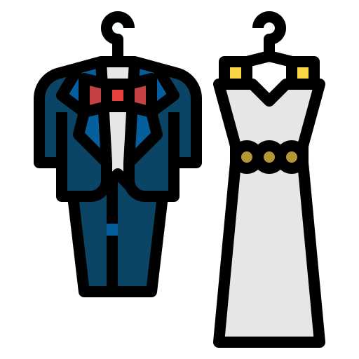 traje de boda icono gratis