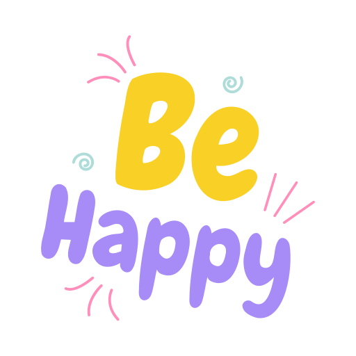 Be happy Stickers - Free communications Stickers