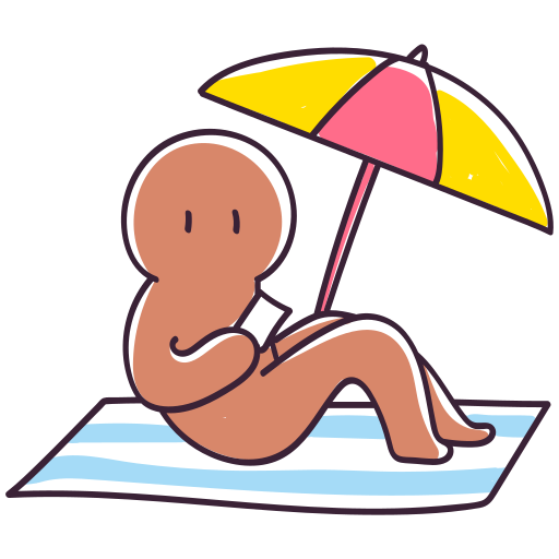 Sun umbrella free sticker