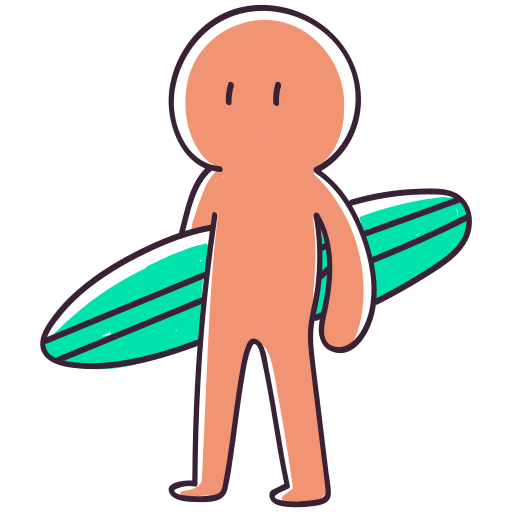 Surfing free sticker