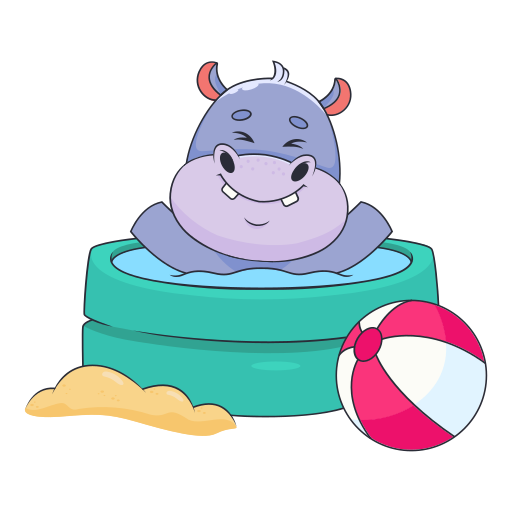 Hippo Stickers - Free smileys Stickers