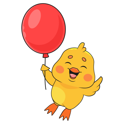 Chick free sticker