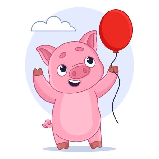 Piggy free sticker