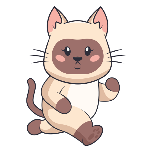 gato siames gratis sticker