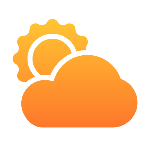 Clouds and sun free icon