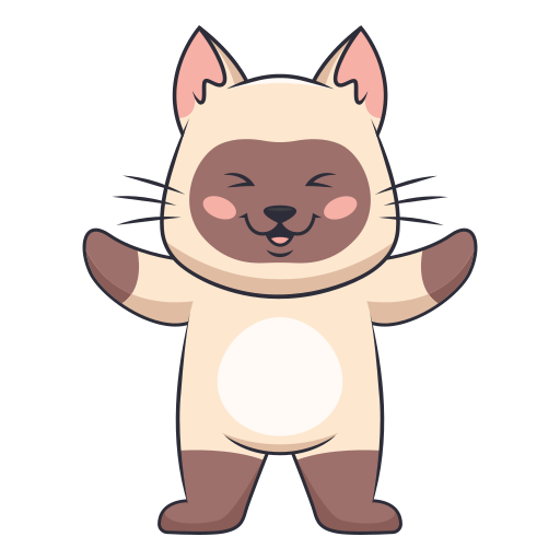 gato siames gratis sticker