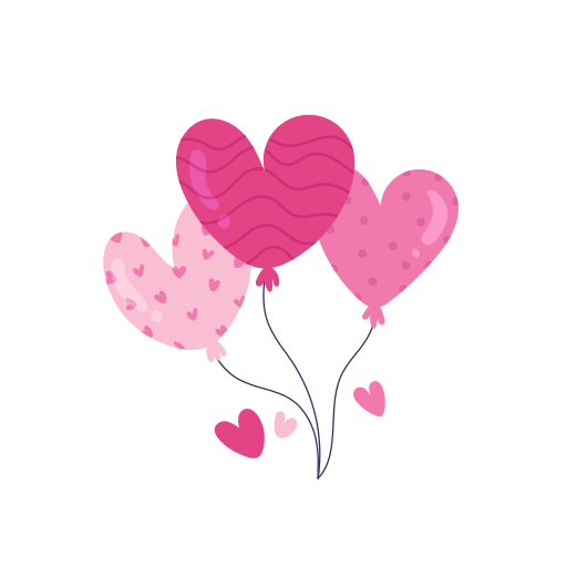 Pink Heart Balloon Sticker - Sticker Mania