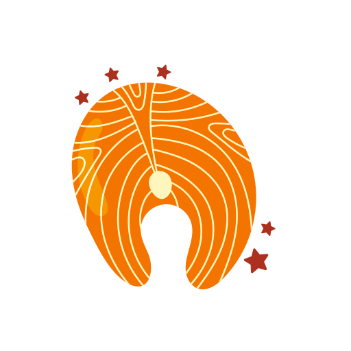 Salmon free sticker