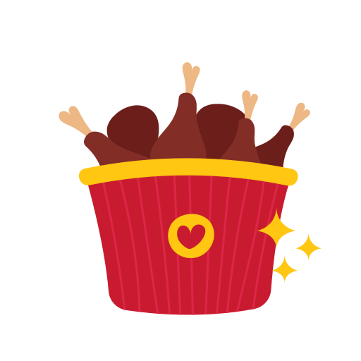 Chicken bucket free sticker Chicken bucket free sticker